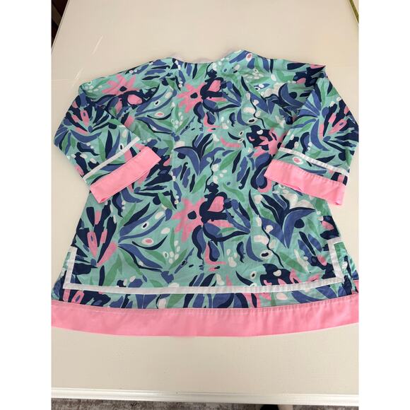 Magnolia Lane Masters Collection Women's Colorful Floral Tunic Top Size Large - Picture 4 of 9